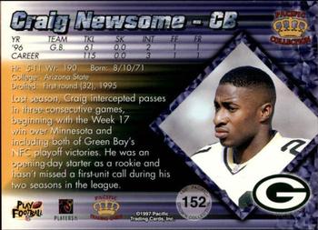 1997 Pacific Crown Collection - Silver #152 Craig Newsome Back