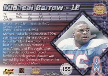 1997 Pacific Crown Collection - Silver #155 Micheal Barrow Back