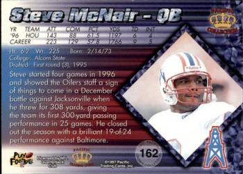 1997 Pacific Crown Collection - Silver #162 Steve McNair Back