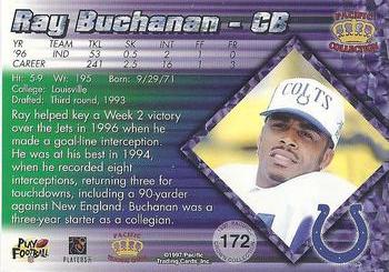 1997 Pacific Crown Collection - Silver #172 Ray Buchanan Back