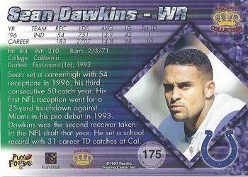 1997 Pacific Crown Collection - Silver #175 Sean Dawkins Back