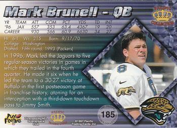 1997 Pacific Crown Collection - Silver #185 Mark Brunell Back