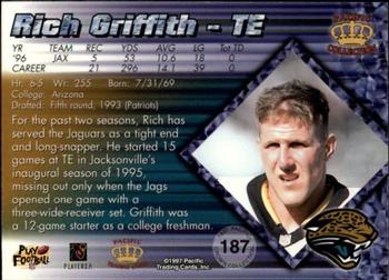 1997 Pacific Crown Collection - Silver #187 Rich Griffith Back