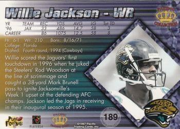 1997 Pacific Crown Collection - Silver #189 Willie Jackson Back