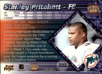 1997 Pacific Crown Collection - Silver #222 Stanley Pritchett Back