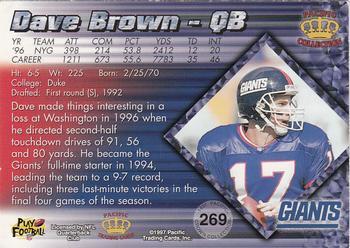 1997 Pacific Crown Collection - Silver #269 Dave Brown Back
