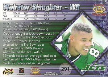 1997 Pacific Crown Collection - Silver #291 Webster Slaughter Back