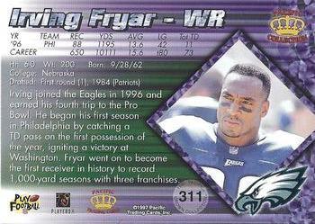 1997 Pacific Crown Collection - Silver #311 Irving Fryar Back