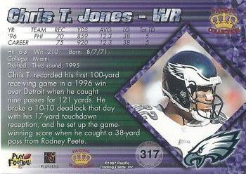 1997 Pacific Crown Collection - Silver #317 Chris T. Jones Back