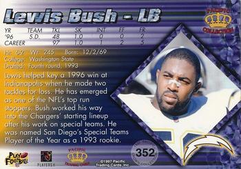 1997 Pacific Crown Collection - Silver #352 Lewis Bush Back