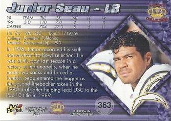 1997 Pacific Crown Collection - Silver #363 Junior Seau Back