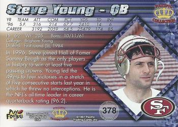 1997 Pacific Crown Collection - Silver #378 Steve Young Back