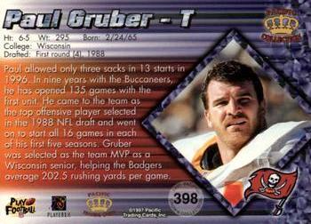1997 Pacific Crown Collection - Silver #398 Paul Gruber Back