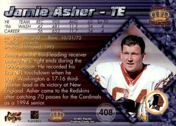 1997 Pacific Crown Collection - Silver #408 Jamie Asher Back