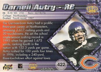 1997 Pacific Crown Collection - Silver #422 Darnell Autry Back