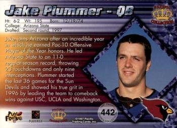 1997 Pacific Crown Collection - Silver #442 Jake Plummer Back