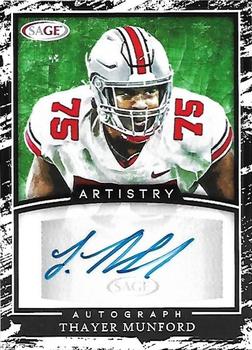 2022 SAGE Artistry - Autographs White #A-TM Thayer Munford Front