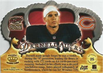1997 Pacific Crown Royale - Silver #25 Darnell Autry Back