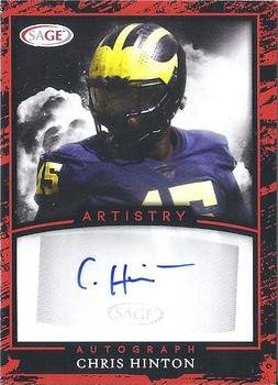 2022 SAGE Artistry - Autographs Red #A-CH Chris Hinton Front