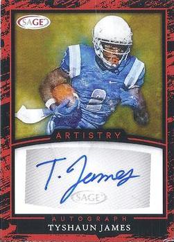 2022 SAGE Artistry - Autographs Red #A-TJ3 Tyshaun James Front