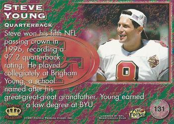 1997 Pacific Dynagon Prism - Silver #131 Steve Young Back