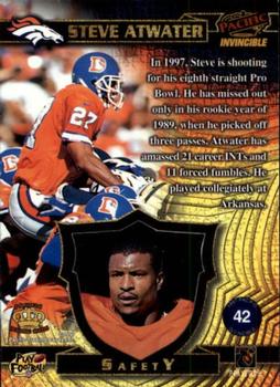 1997 Pacific Invincible - Copper #42 Steve Atwater Back