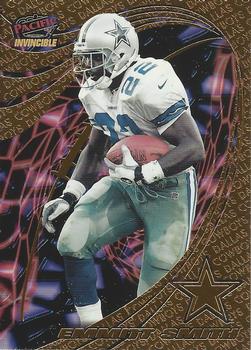 1997 Pacific Invincible - Pop Cards Prizes #3 Emmitt Smith Front