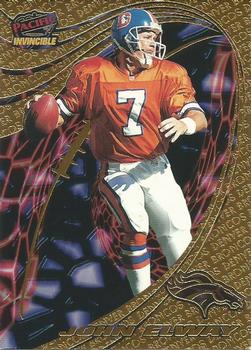 1997 Pacific Invincible - Pop Cards Prizes #4 John Elway Front