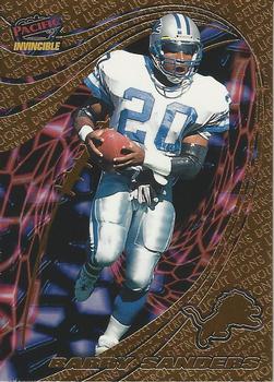 1997 Pacific Invincible - Pop Cards Prizes #5 Barry Sanders Front