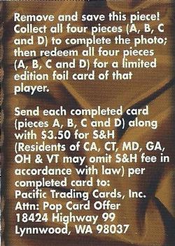 1997 Pacific Invincible - Pop Cards Puzzle Pieces #3-D Emmitt Smith Back