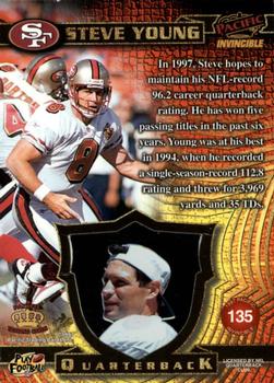 1997 Pacific Invincible - Red #135 Steve Young Back