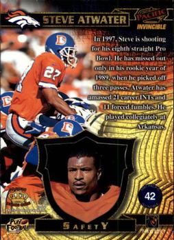 1997 Pacific Invincible - Silver #42 Steve Atwater Back