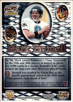 1997 Pacific Invincible - Smash-Mouth #8 Mark Brunell Back