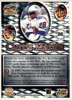 1997 Pacific Invincible - Smash-Mouth #28 Curtis Martin Back