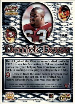 1997 Pacific Invincible - Smash-Mouth #156 Derrick Deese Back