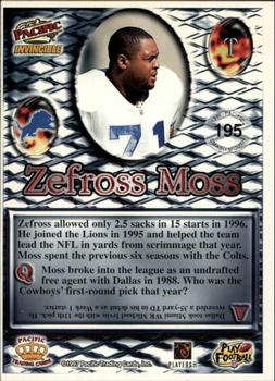 1997 Pacific Invincible - Smash-Mouth #195 Zefross Moss Back
