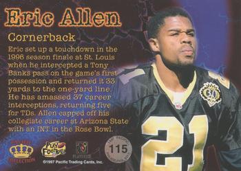1997 Pacific Philadelphia - Copper #115 Eric Allen Back