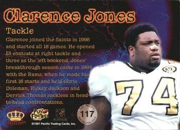 1997 Pacific Philadelphia - Copper #117 Clarence Jones Back