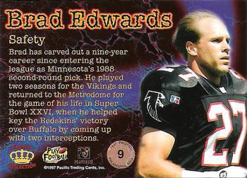 1997 Pacific Philadelphia - Red #9 Brad Edwards Back