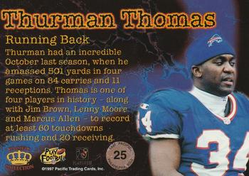 1997 Pacific Philadelphia - Red #25 Thurman Thomas Back
