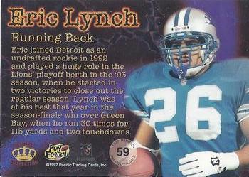 1997 Pacific Philadelphia - Red #59 Eric Lynch Back