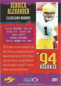 1994 Score #281 Derrick Alexander Back