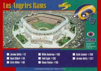 1994 Score #312 Kansas City Chiefs / Los Angeles Rams Back