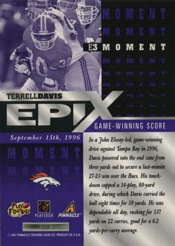 1997 Pinnacle Certified - Epix Purple #E3 Terrell Davis Back