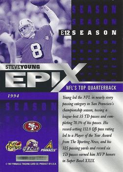 1997 Pinnacle Certified - Epix Purple #E12 Steve Young Back
