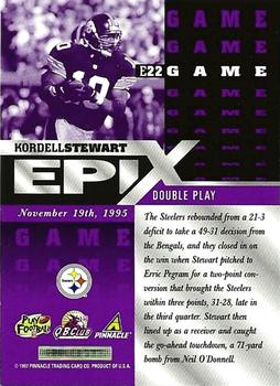 1997 Pinnacle Certified - Epix Purple #E22 Kordell Stewart Back