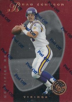 1997 Pinnacle Certified - Red #116 Brad Johnson Front