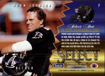 1994 Select #7 Norm Johnson Back