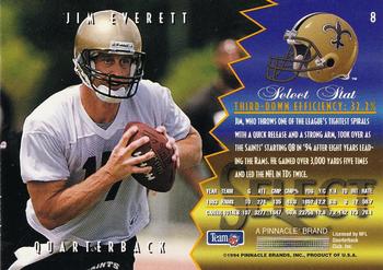 1994 Select #8 Jim Everett Back
