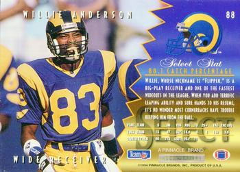 1994 Select #88 Willie Anderson Back